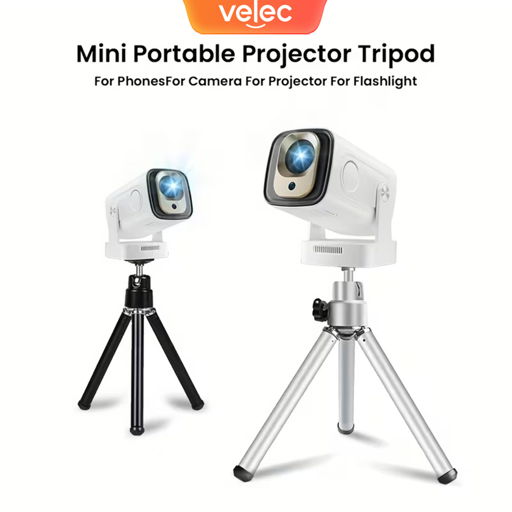 Mini Projector Portable - Mini Projector Tripod 360° Rotatable Adjustable