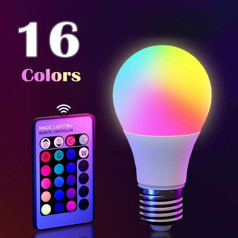 E27 220V 16 Colors RGB Bulb LE - đánh giá và giá Electronics Gadgets For Home